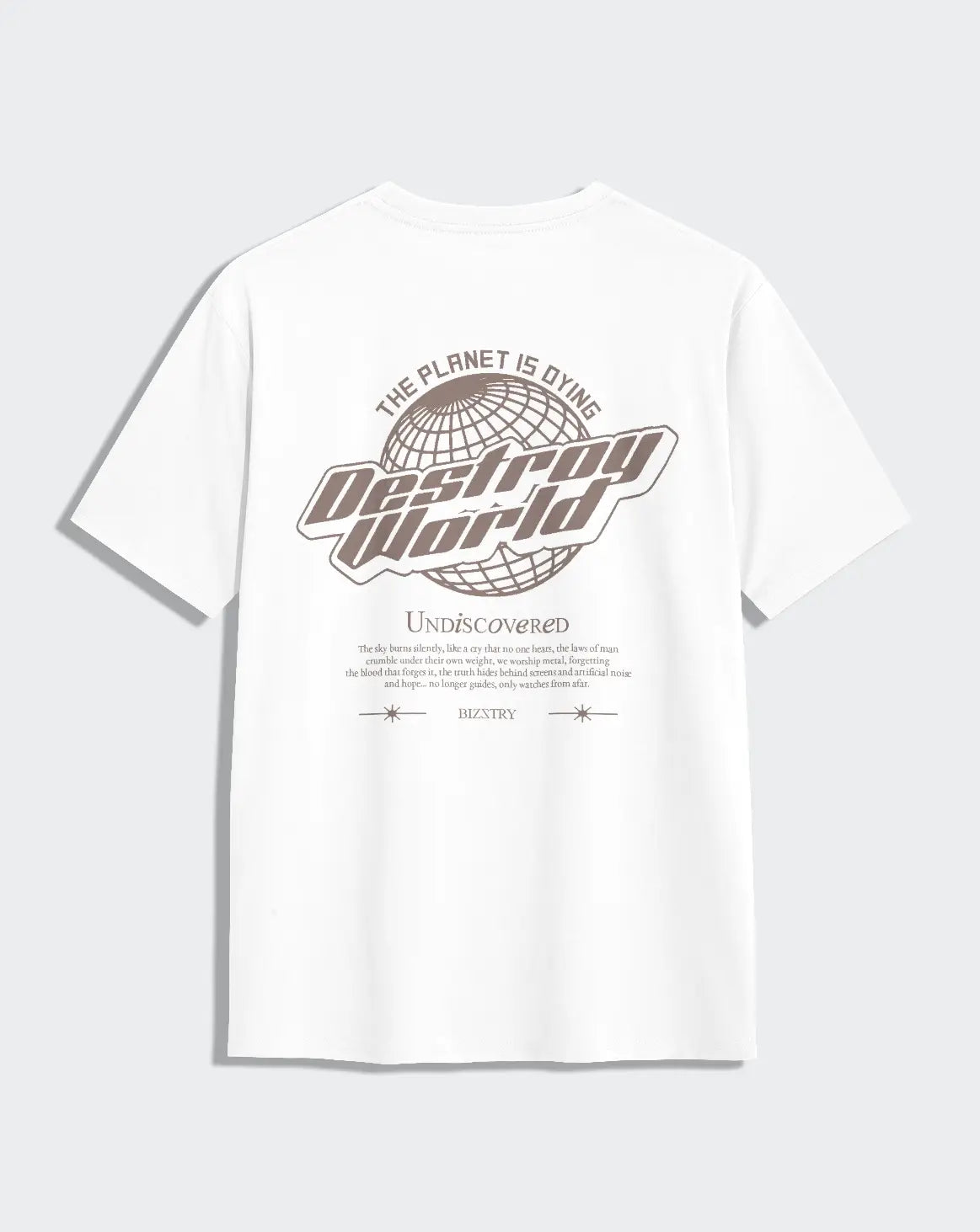 Camiseta blanca unisex DESTROY
