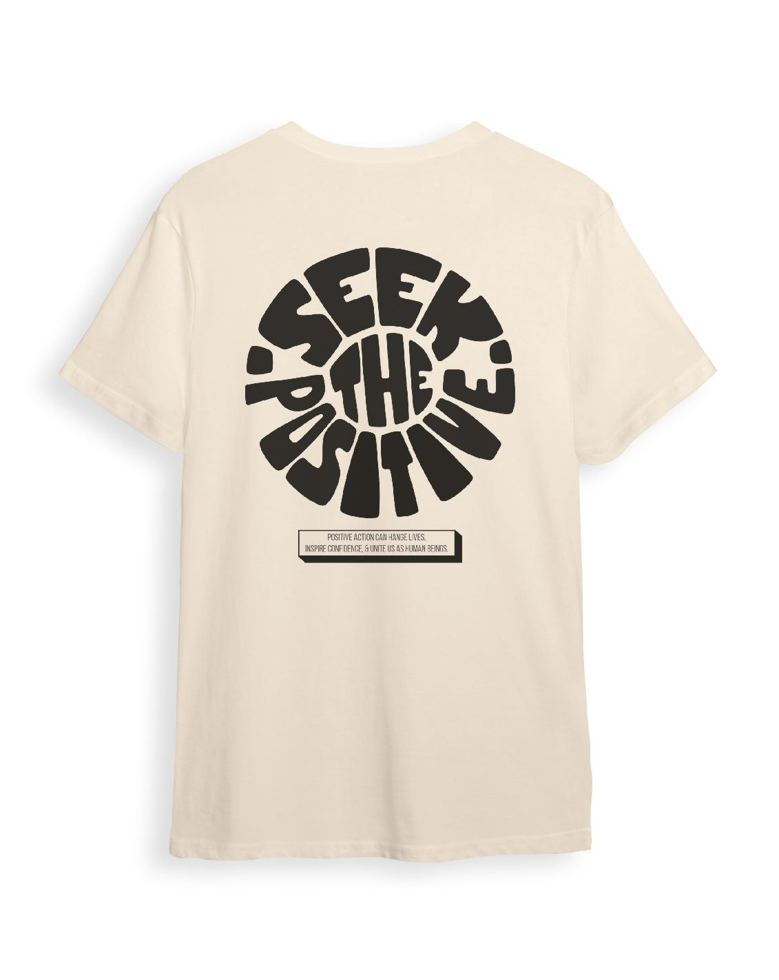 Camiseta beige unisex SEEK THE POSITIVE