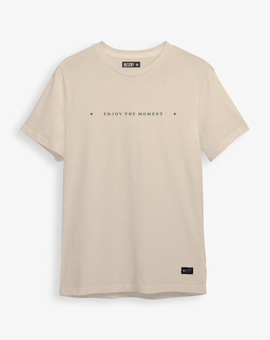 Camiseta capuccino unisex ENJOY DE MOMENT