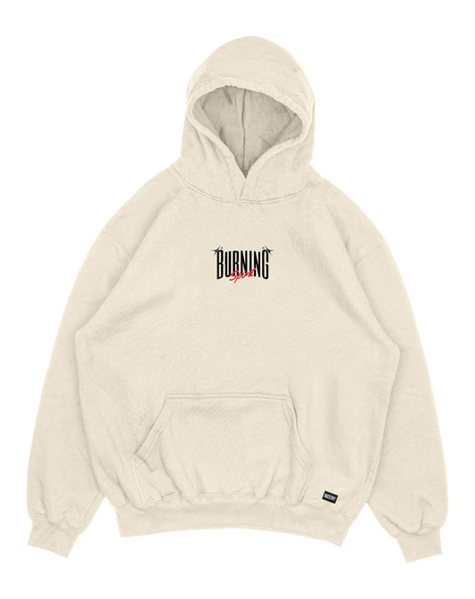 Hoodie beige OVERSIZE Unisex Burning