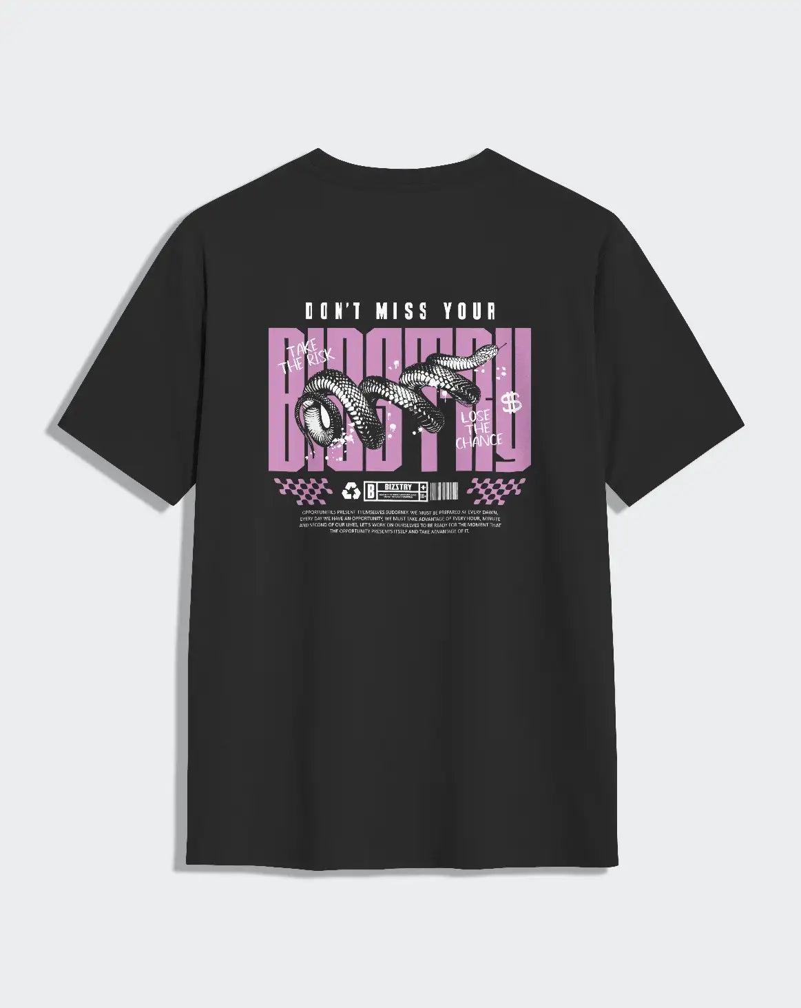 Camiseta negra unisex SNAKE