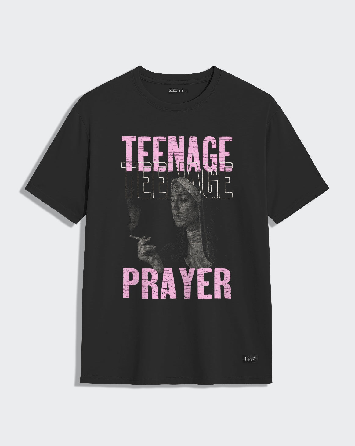 Camiseta negra unisex TENAGE