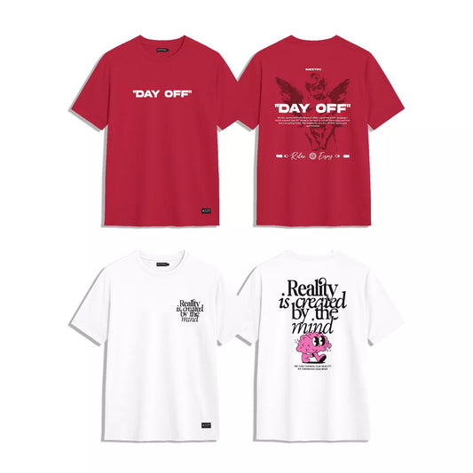 PACK 4 CAMISETAS PREMIUM (ROJO, BLANCO, VERDE, NEGRO)