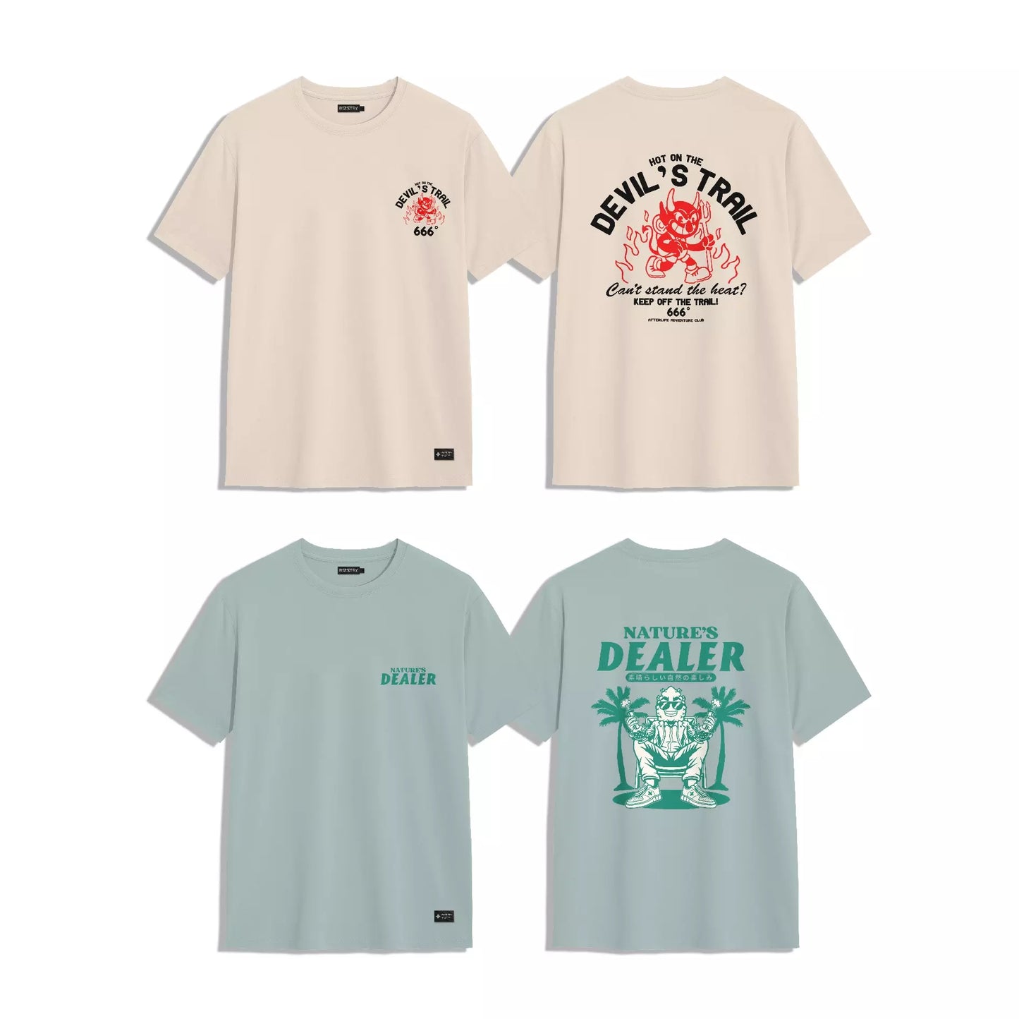 PACK 4 CAMISETAS PREMIUM (CAPUCCINO, BLUE, NEGRO, BLANCO)
