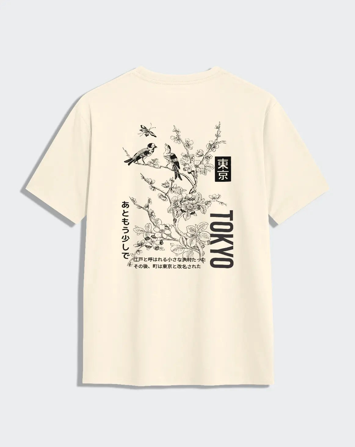Camiseta beige unisex TOKYO BIRDS