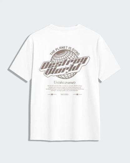 Camiseta blanca unisex DESTROY