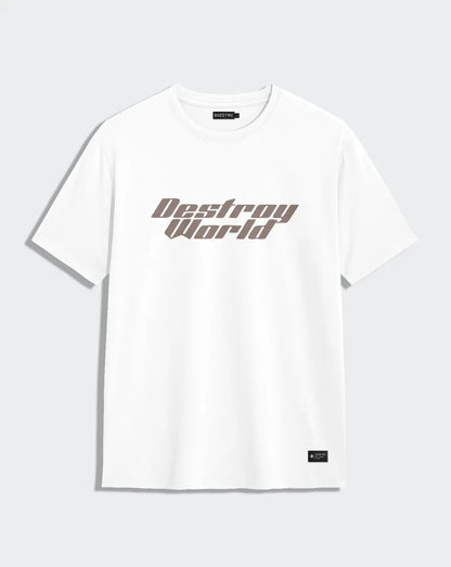 Camiseta blanca unisex DESTROY
