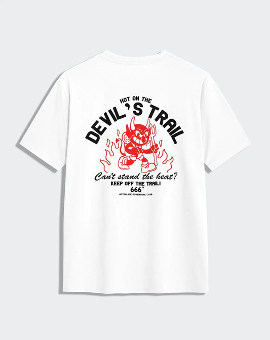 Camiseta blanca unisex DEVILS TRAIL
