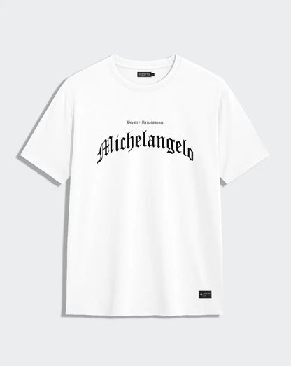 Camiseta blanca unisex MICHELANGELO