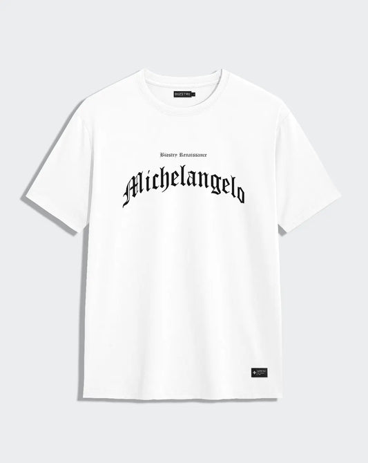 Camiseta blanca unisex MICHELANGELO