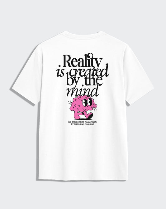 Camiseta blanca unisex REALITY