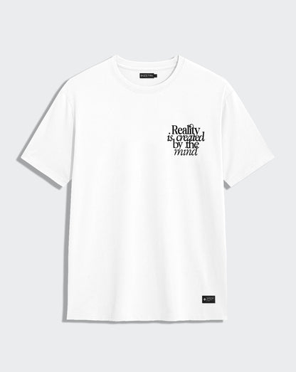 Camiseta blanca unisex REALITY