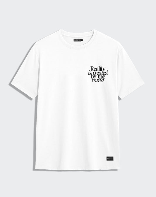 Camiseta blanca unisex REALITY