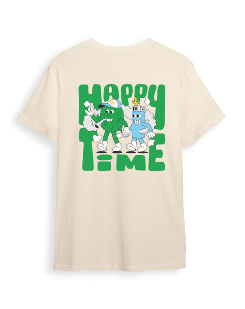 Camiseta beige unisex HAPPY TIME