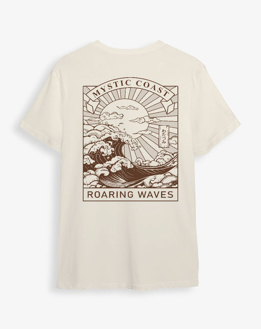 Camiseta beige Unisex MYSTIC WAVES