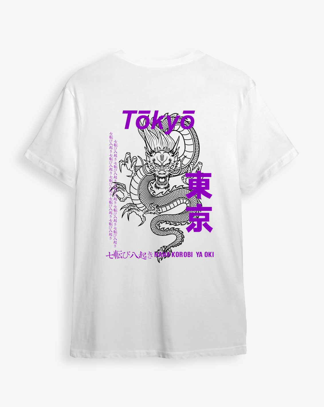 Camiseta unisex blanca DRAGON TOKYU