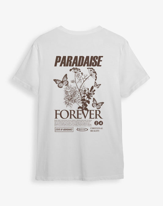 Camiseta blanca unisex PARADAISE