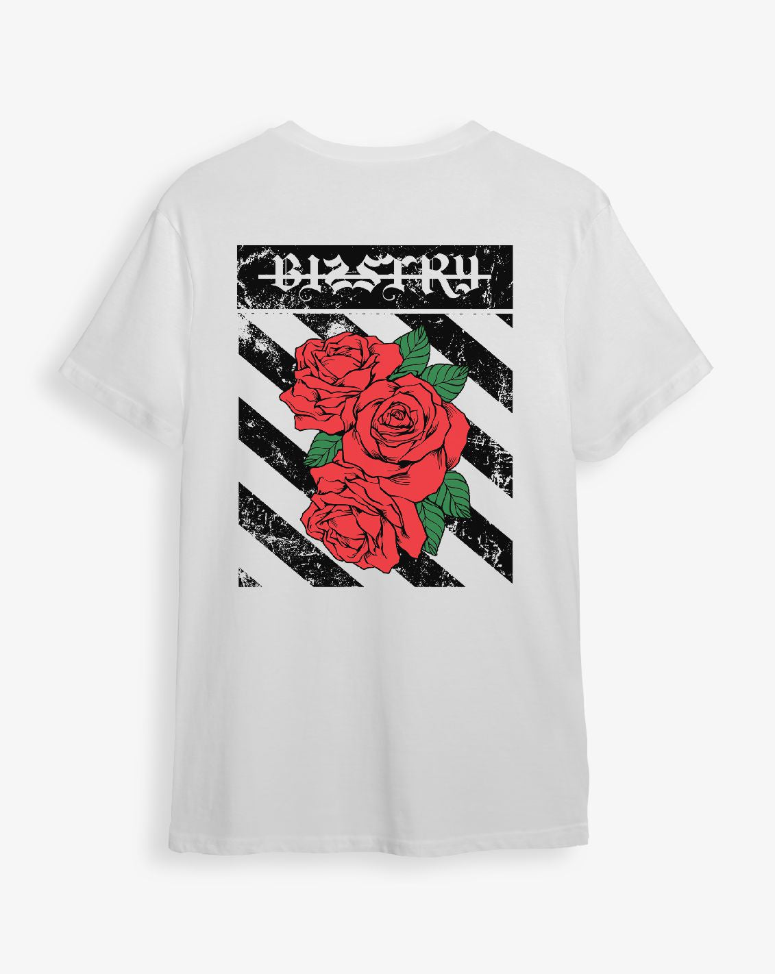 Camiseta blanca unisex ROSA BIZSTRY