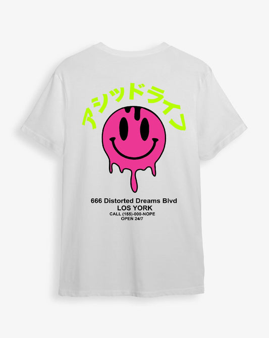 Camiseta blanca unisex SMILE