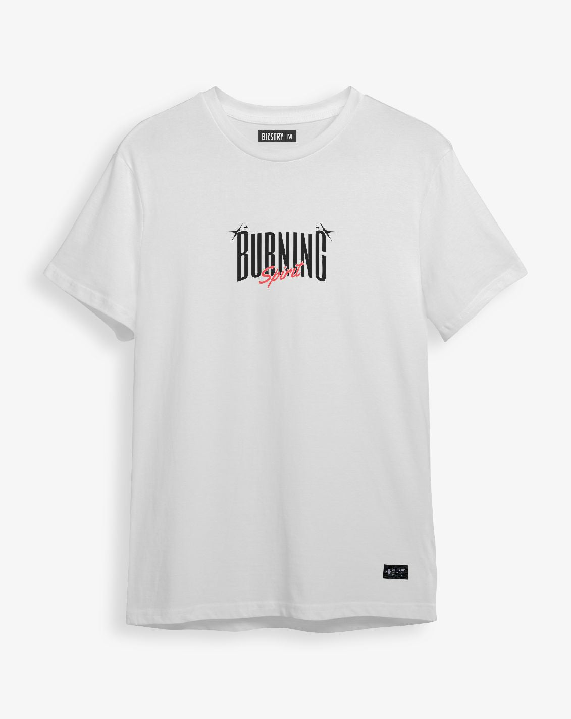 Camiseta blanca unisex BURNING