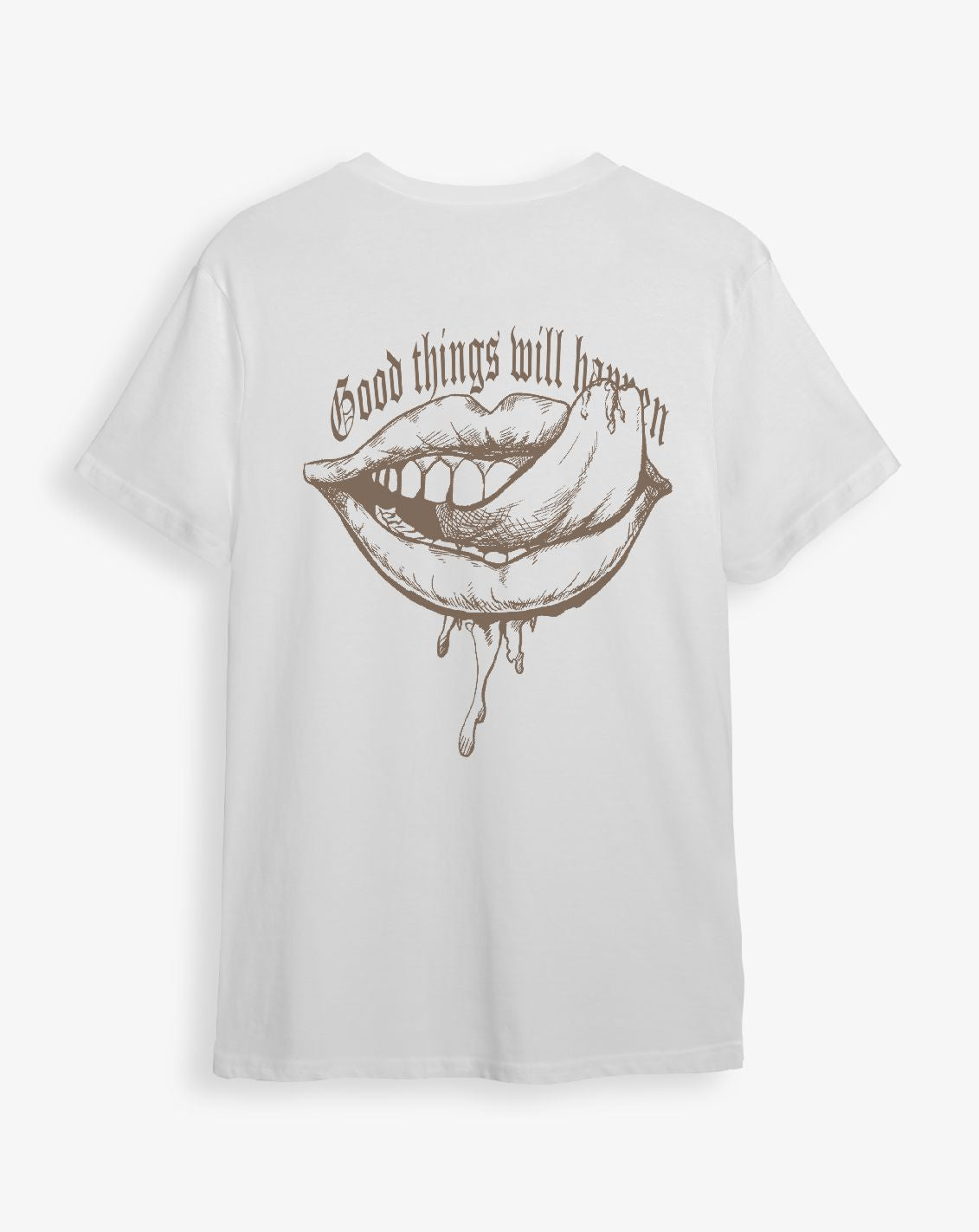 Camiseta blanco unisex GOOD THINGS