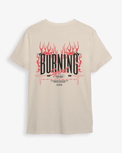 Camiseta capuccino unisex BURNING