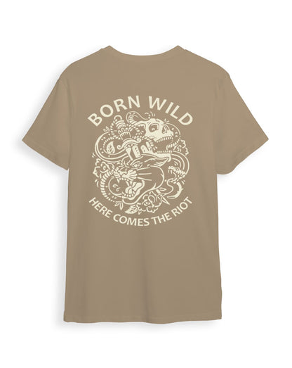 Camiseta chocolate Unisex BORN WILD