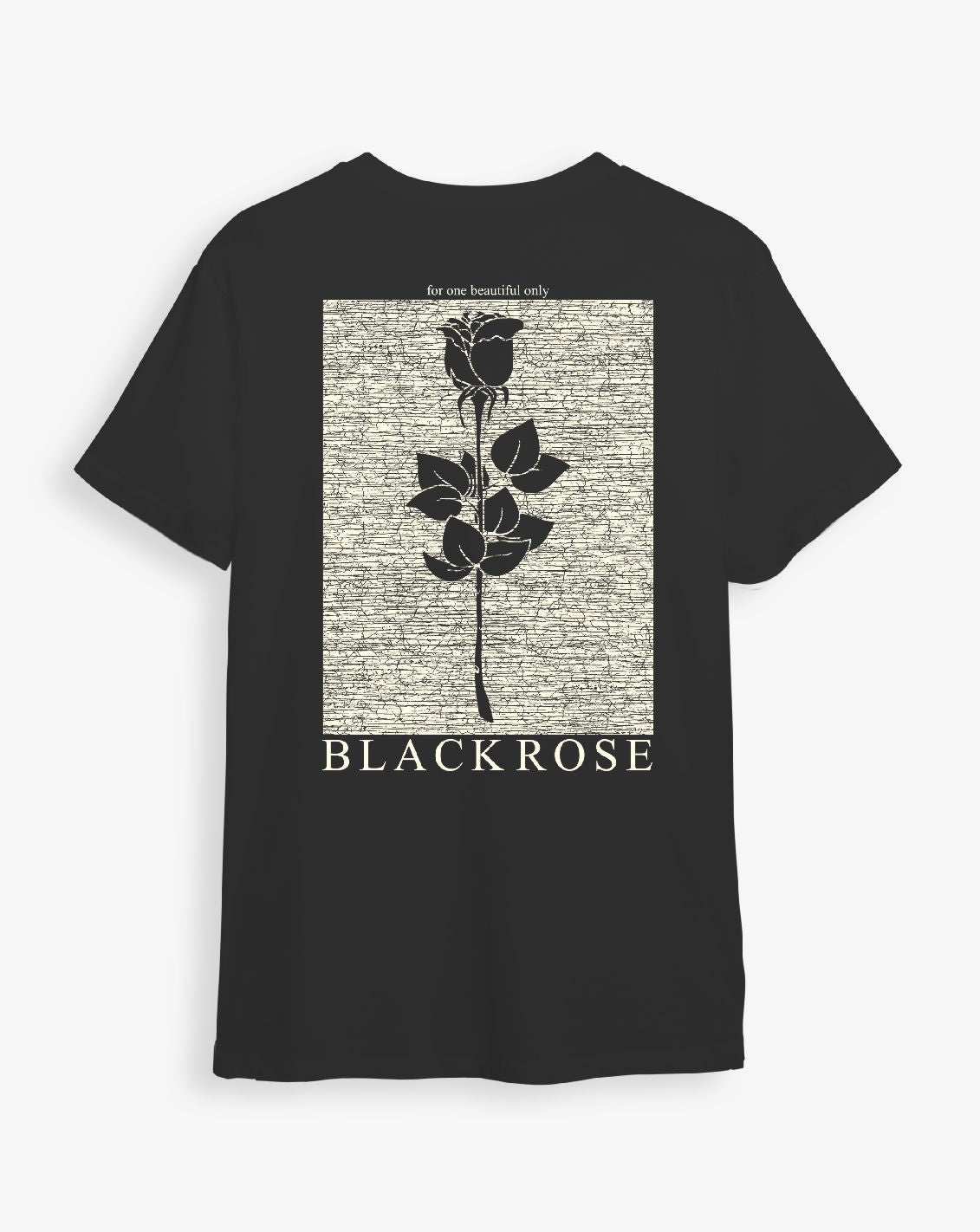 Camiseta negra unisex BLACK ROSE