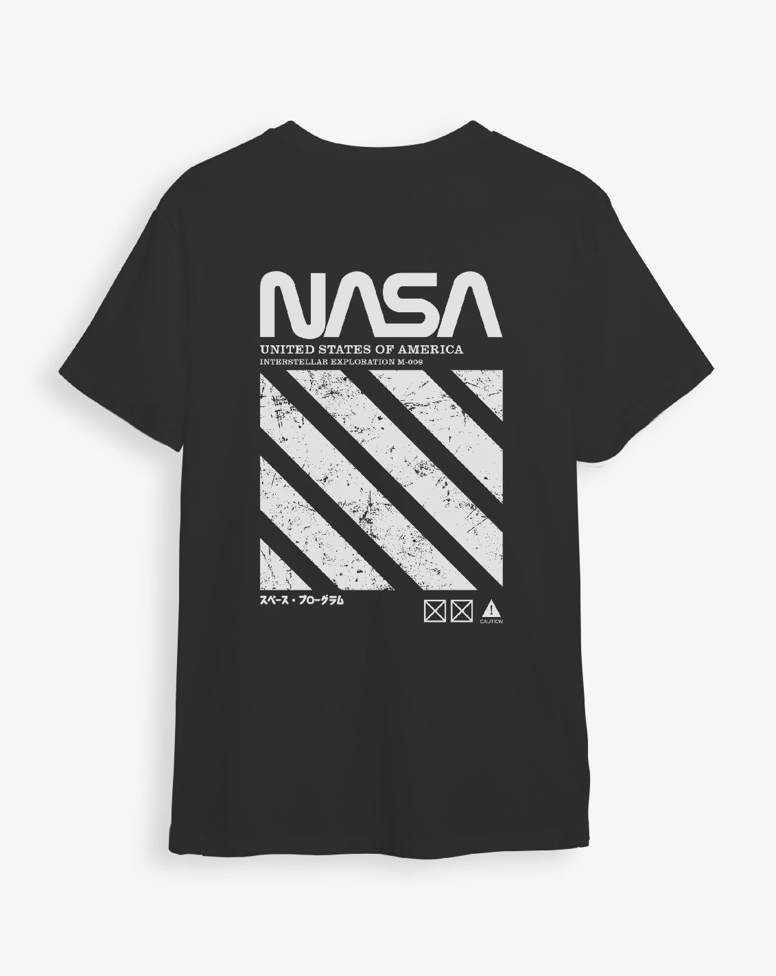 Camiseta negra unisex NASA CREW