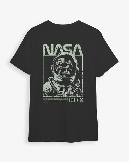 Camiseta negra unisex SKULL NASA