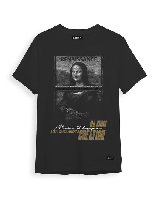 Camiseta negra Unisex MONALISA