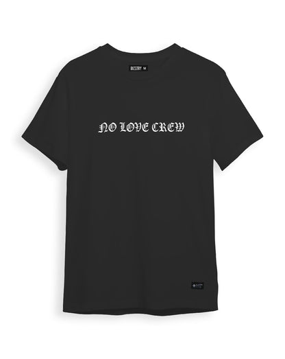 Camiseta negra Unisex NO LOVE CREW