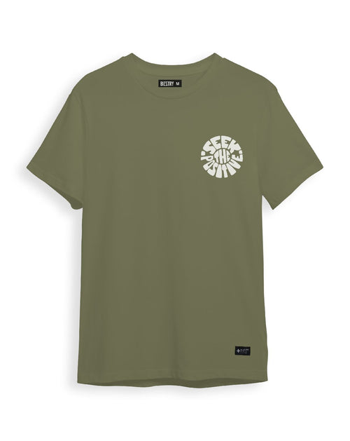 Camiseta verde oliva unisex SEEK THE POSITIVE