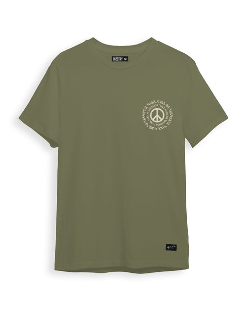 Camiseta verde  unisex PEACE