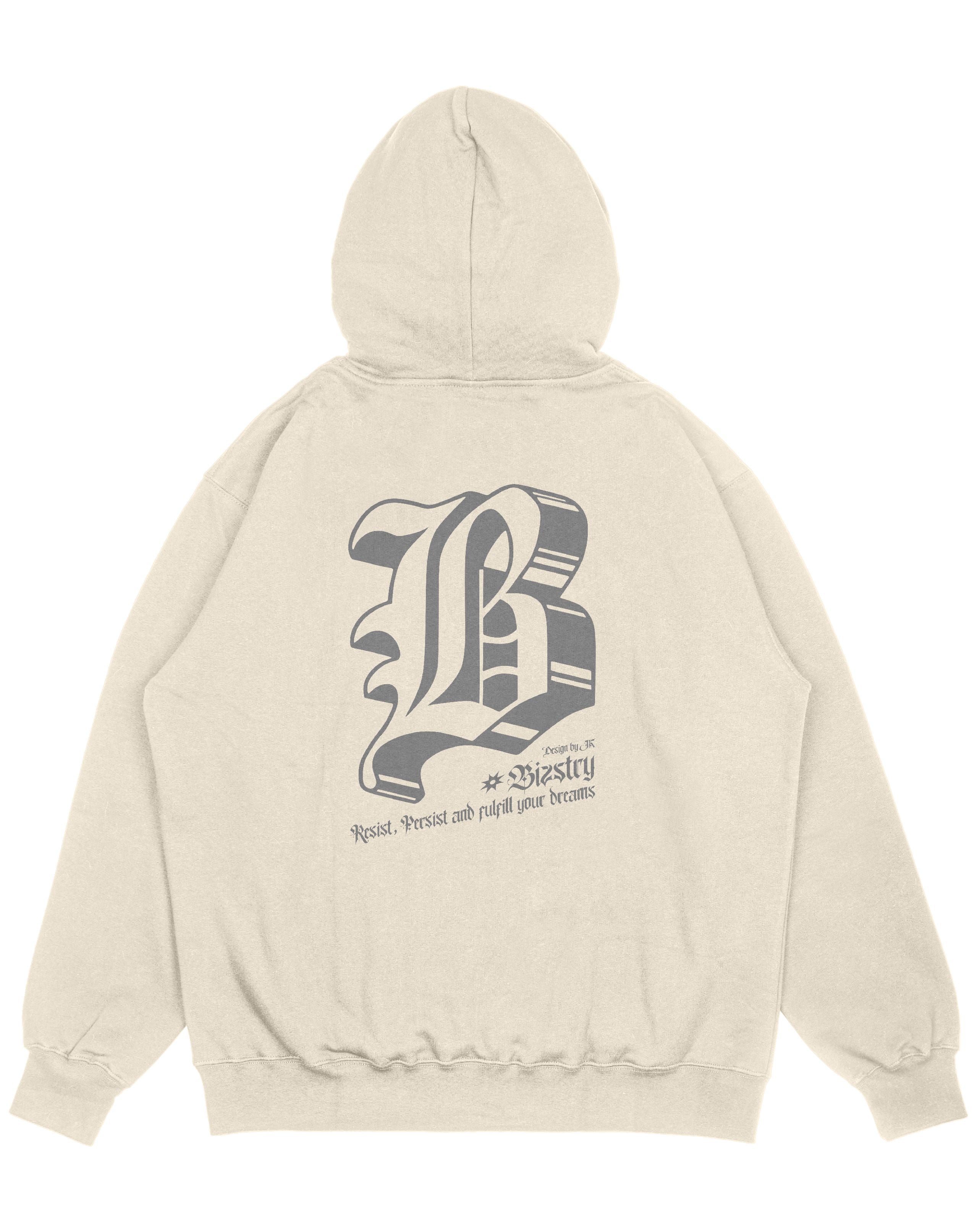 Hoodie beige OVERSIZE Unisex Bizstry Resist