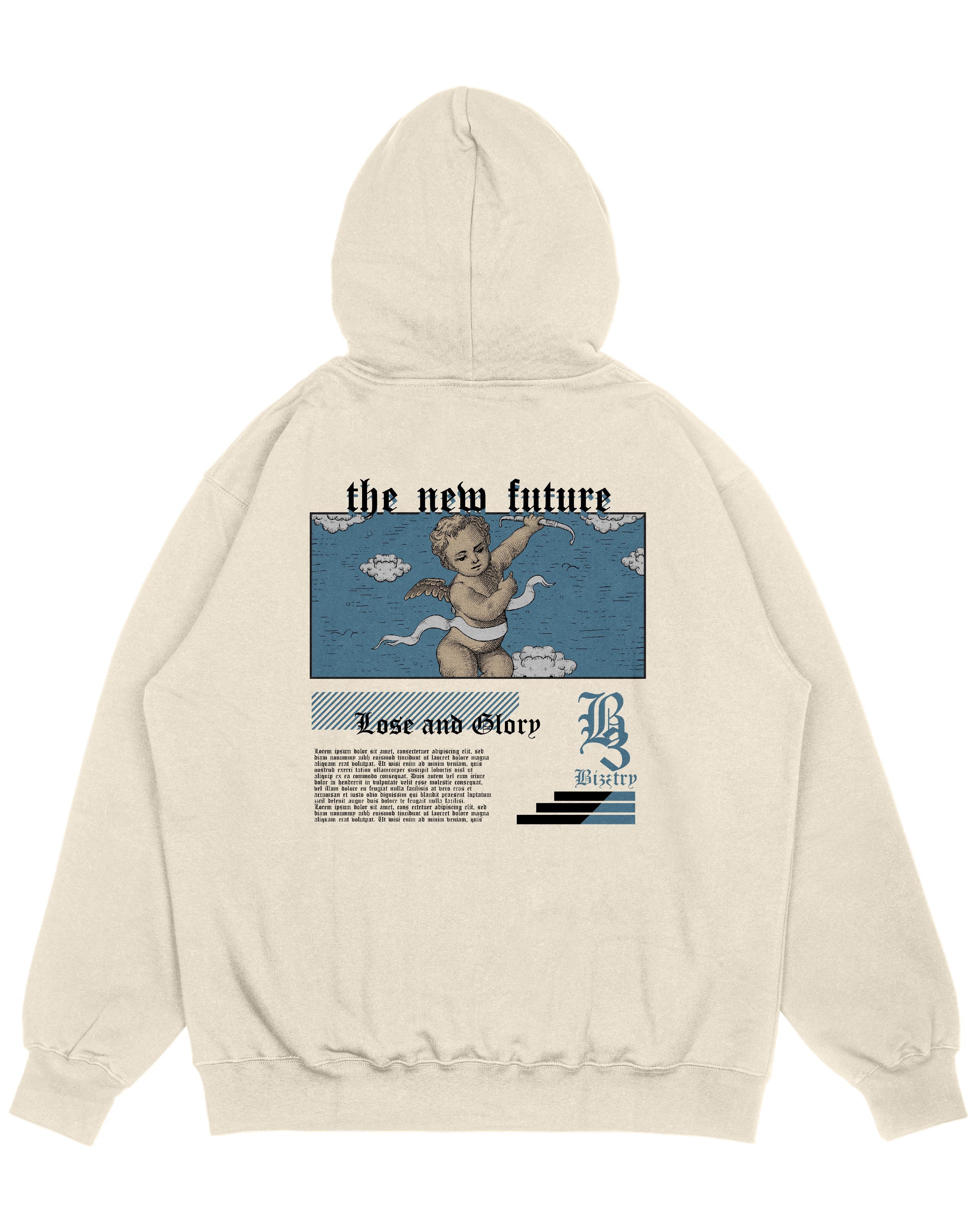 Hoodie beige OVERSIZE Unisex The New Future