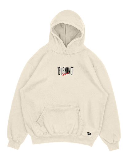 Hoodie beige OVERSIZE Unisex Burning