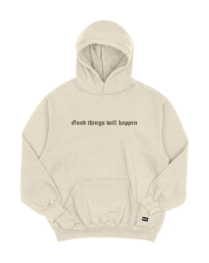 Hoodie beige OVERSIZE Unisex Good Things