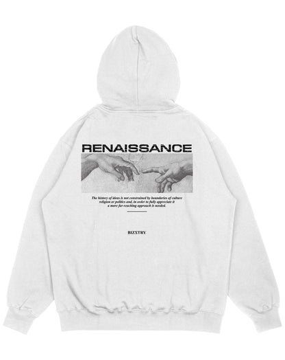 Hoodie blanco OVERSIZE Unisex Renaissance