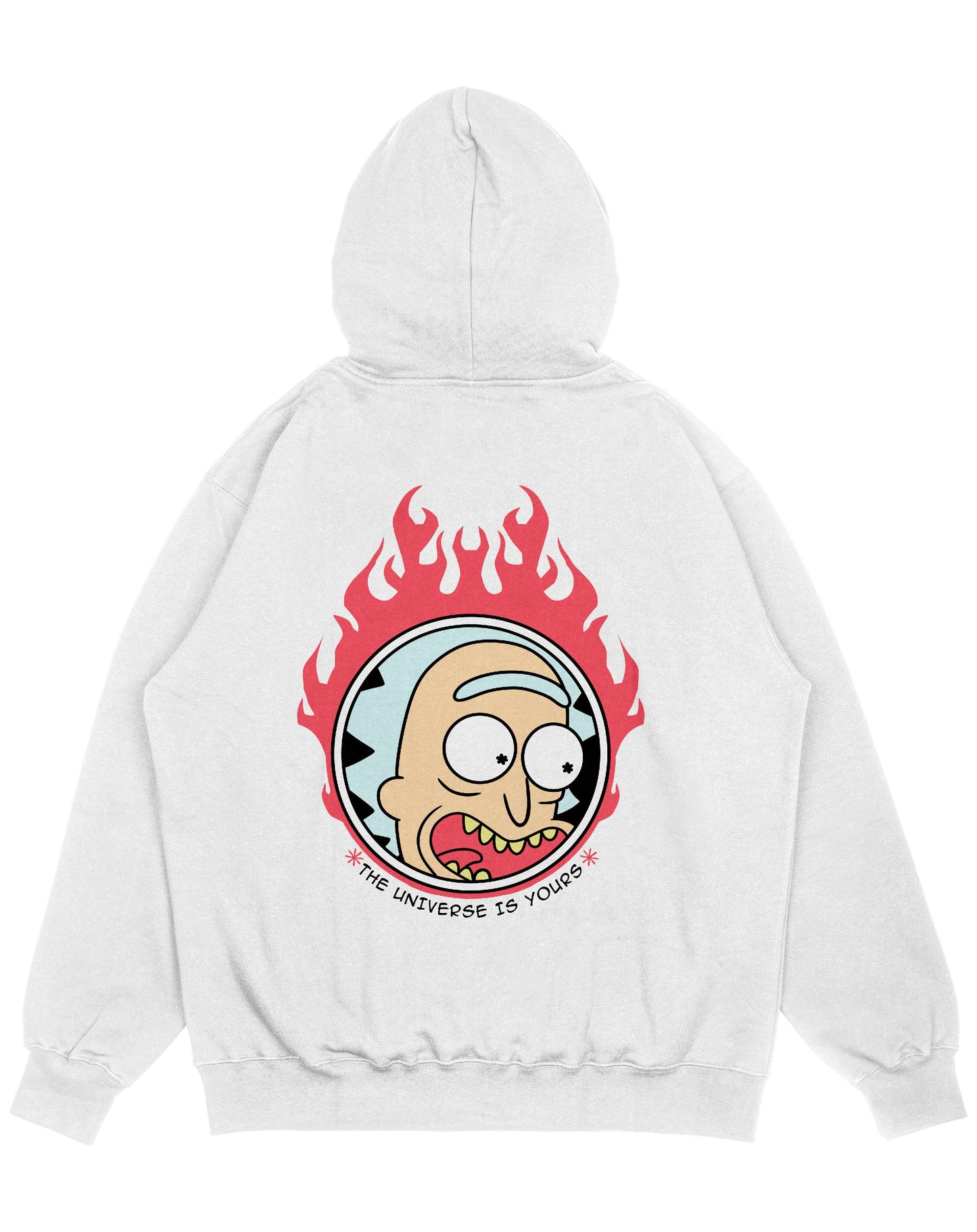 Hoodie blanco OVERSIZE Unisex Universe rm