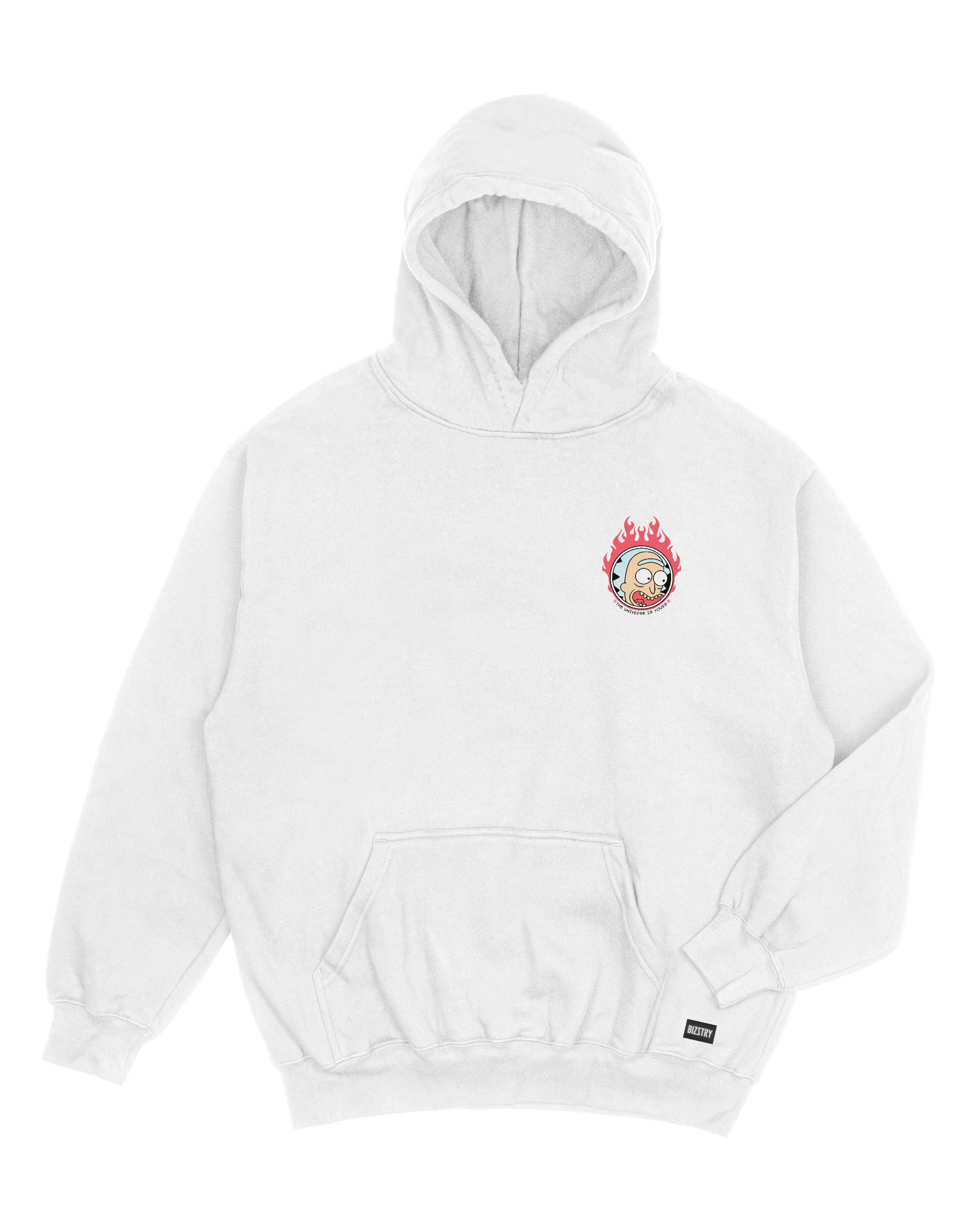 Hoodie blanco OVERSIZE Unisex Universe rm