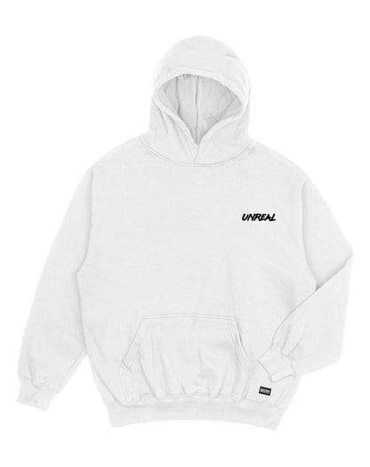 Hoodie blanco OVERSIZE Unisex Unreal