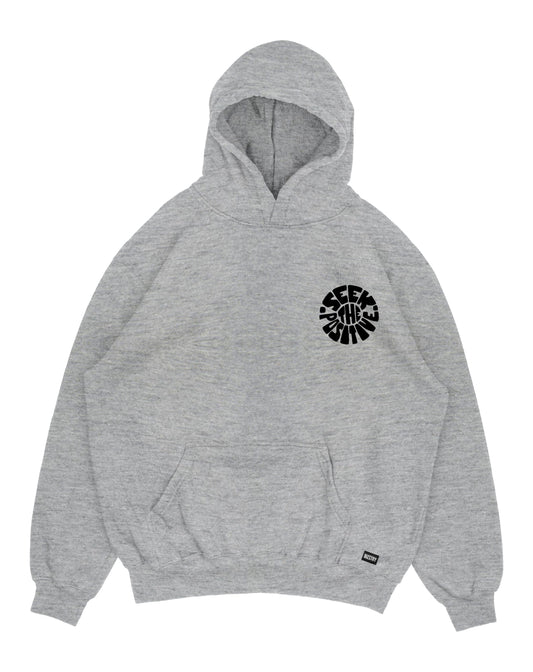 Hoodie gris jaspe OVERSIZE Unisex Seek Black