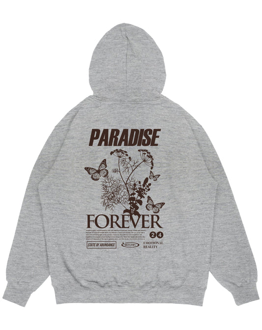 Hoodie gris jaspe OVERSIZE Unisex Paradise