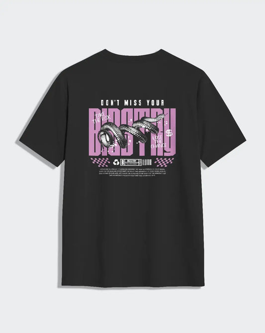 Camiseta negra unisex SNAKE