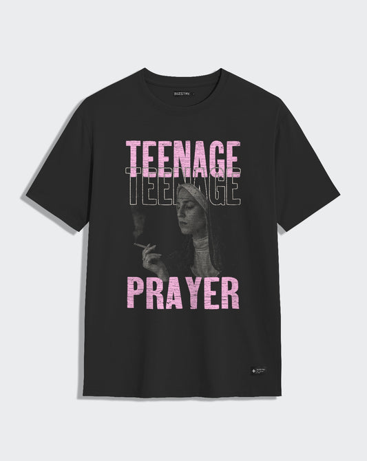 Camiseta negra unisex TENAGE
