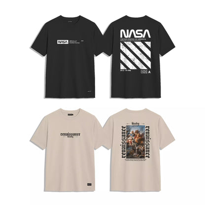 PACK 4 CAMISETAS PREMIUM (ROSA, BLANCO, NEGRO, CAPUCCINO)