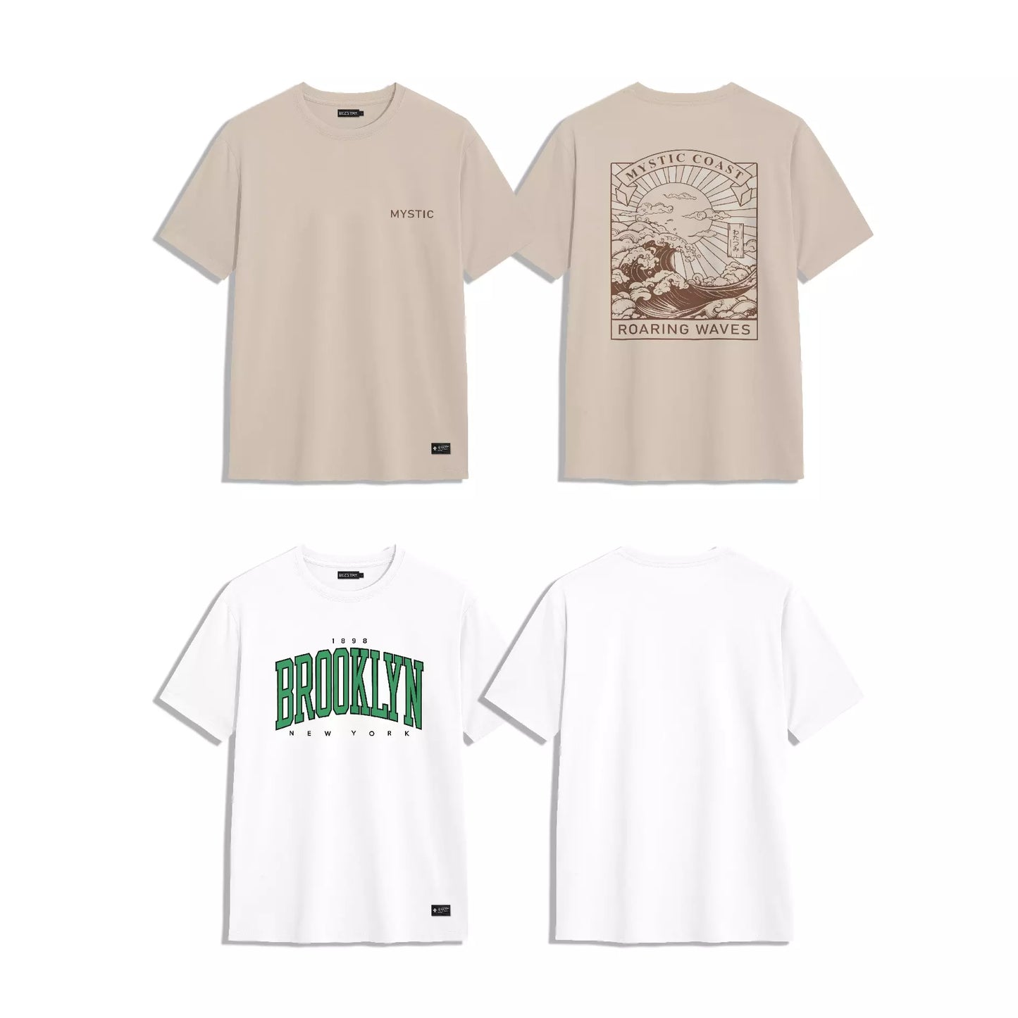 PACK 4 CAMISETAS PREMIUM (CAPUCCINO, BLANCO, CHOCOLATE, VERDE)