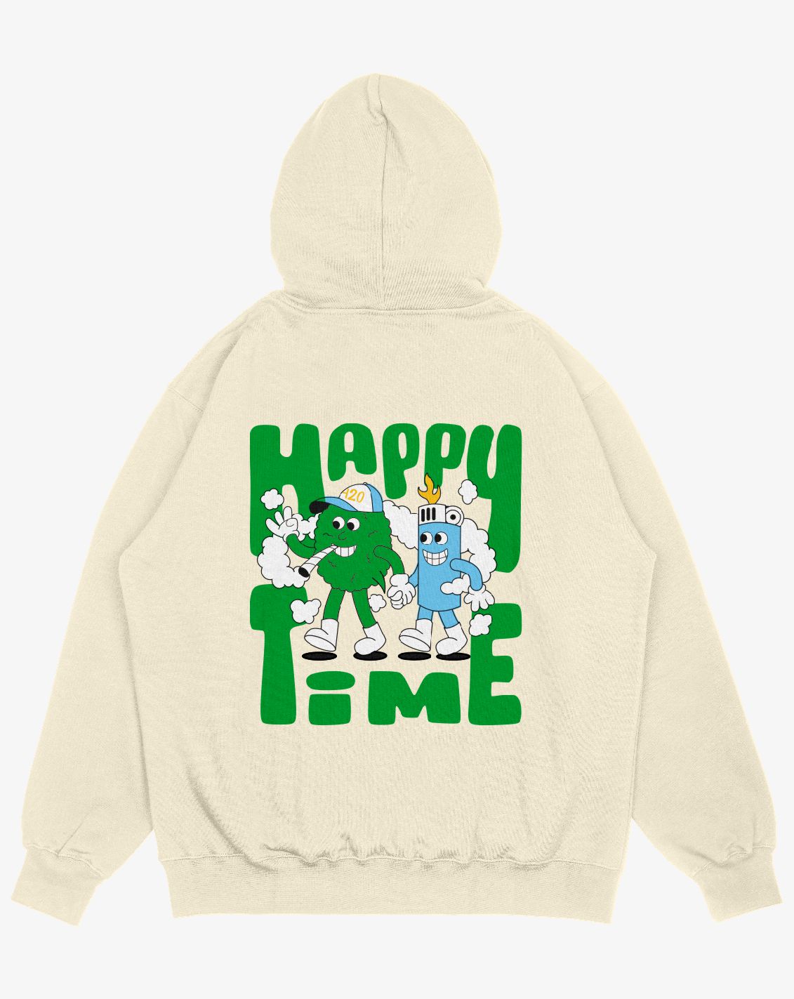 Sudadera beige HAPPY TIME