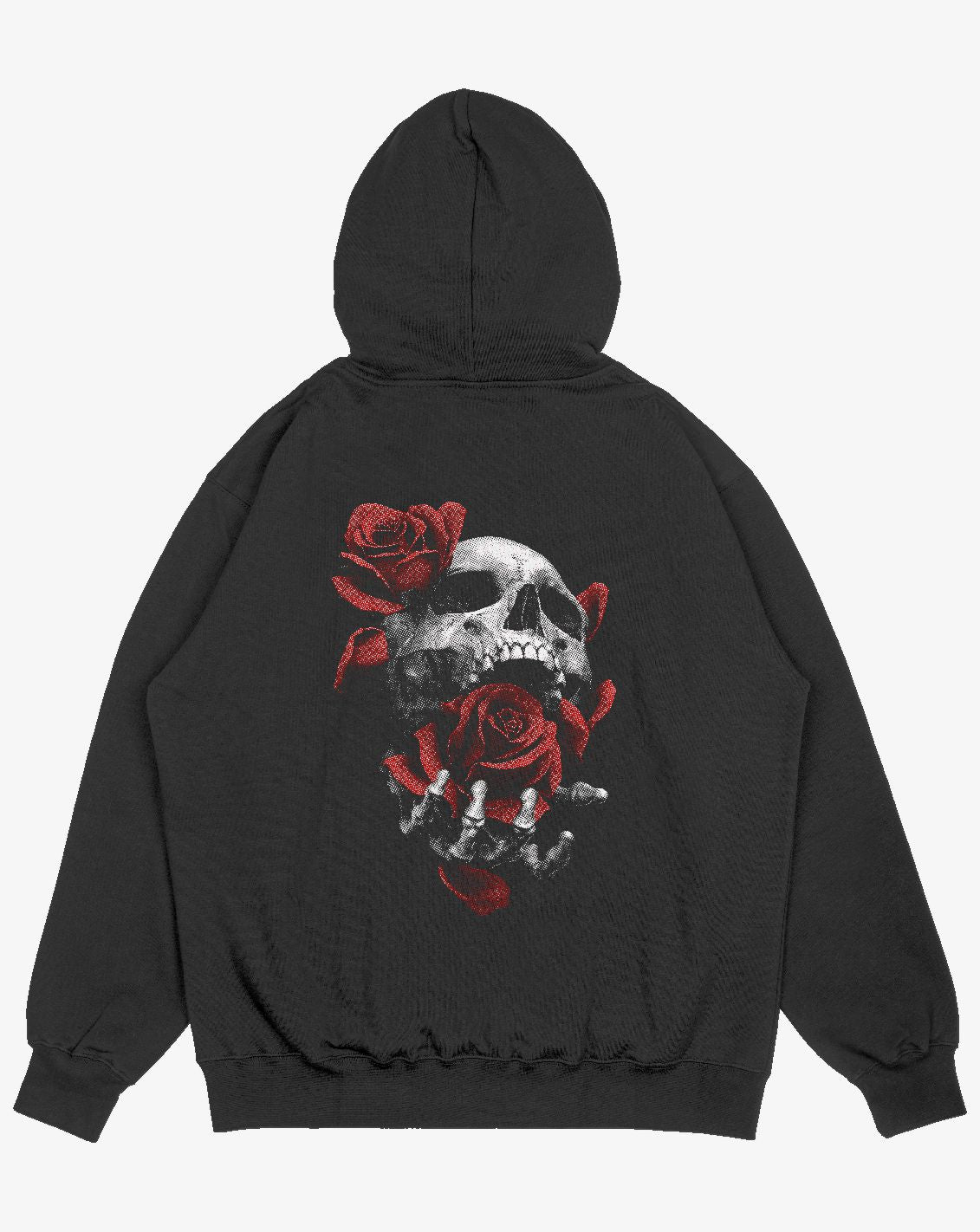 Sudadera negre SKULL ROSE